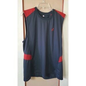 KANGOL Tank Top Tee Sport Shirt, Black & Red, Mens Size M